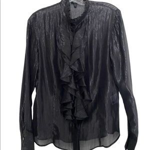 Basler silk/polyamid ruffle blouse size 38